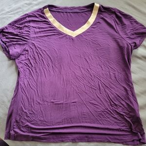 Purple/gold collar pajama shirt